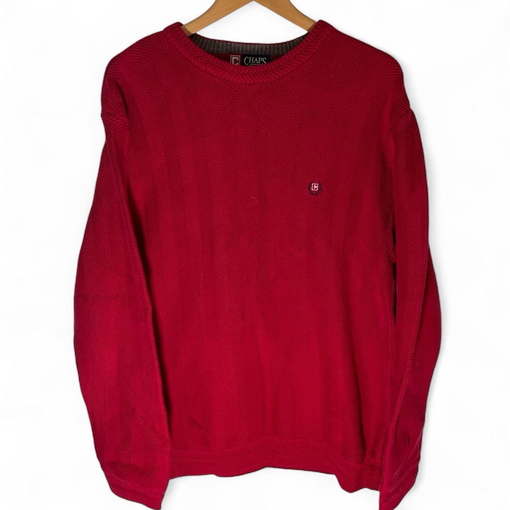 C11- Chaps Red Men's Large Sweater